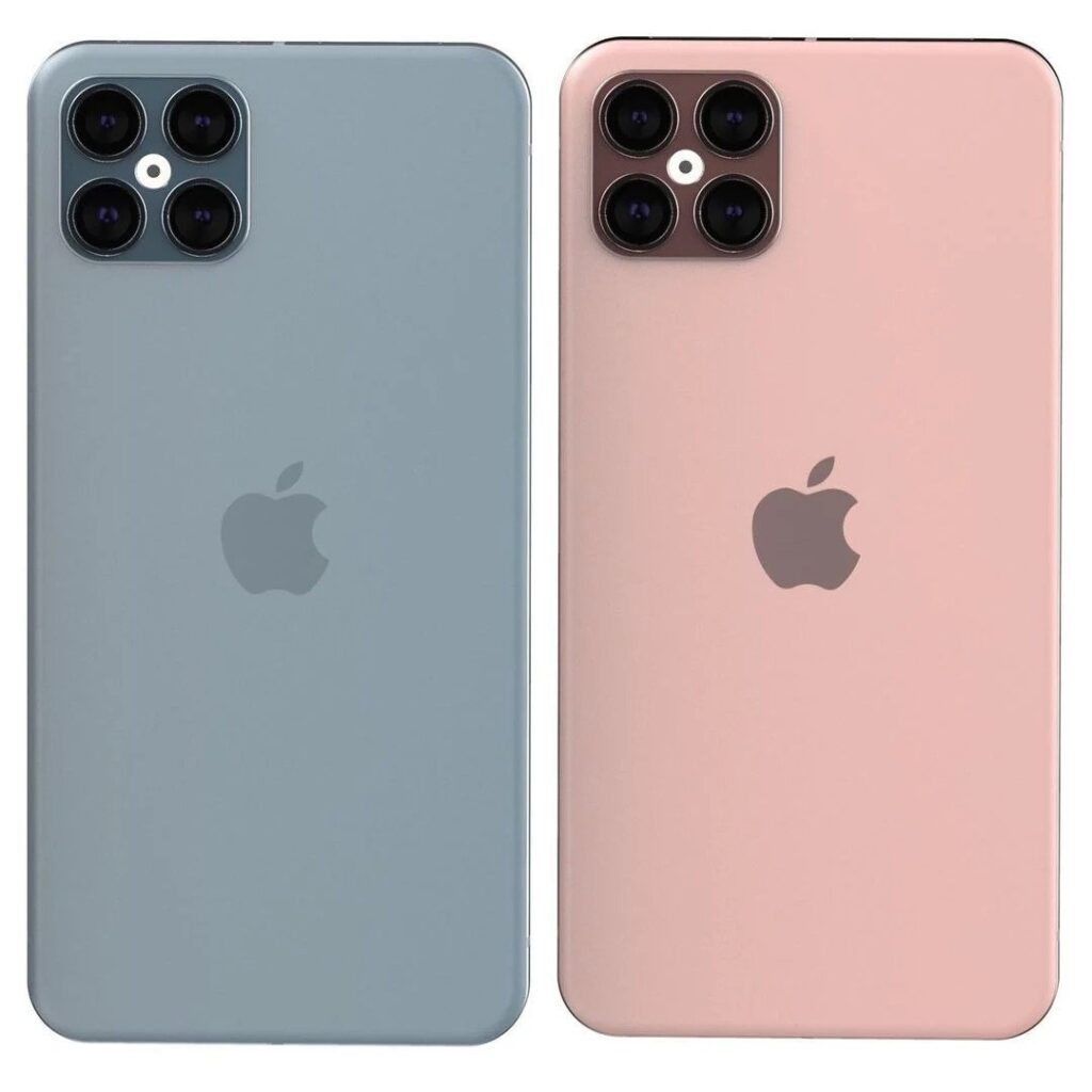 iphone 13渲染图曝光:添加雾灰蓝和柔樱粉全新配色 后置四摄!