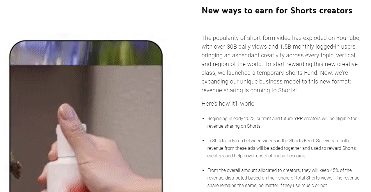 挑战tiktok Youtube 宣布shorts 创作者将可获得45 的广告收入分成 Technave 中文版