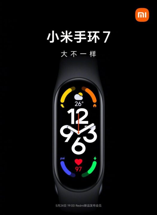 Xiaomi Mi Smart Band 7官宣了！1.62寸屏、可视面积涨25%，5月24日发布 