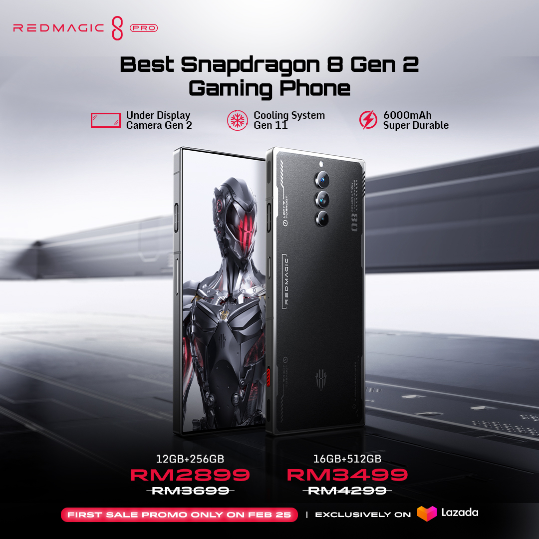 RedMagic 8 Pro 大马发布：首卖价RM2899起！Snapdragon 8 Gen 2处理器+