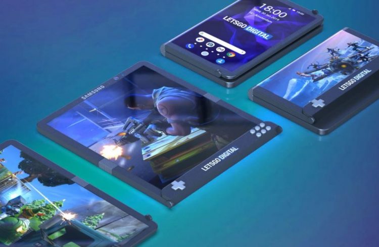 Samsung游戏手机渲染图曝光！游戏手机不稀奇，折叠屏游戏手机+自带手柄你看过吗？
