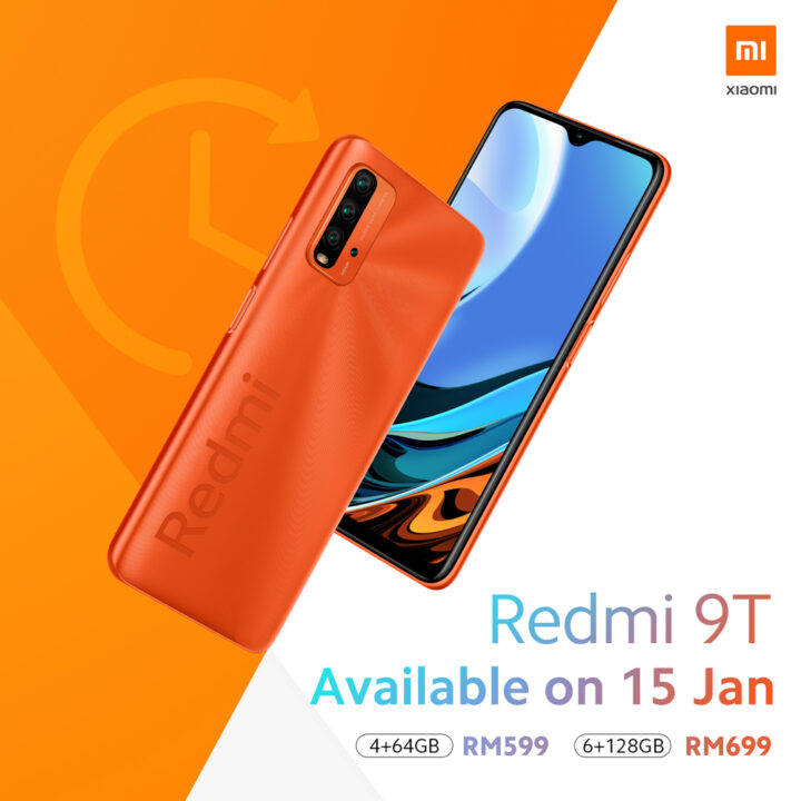 Redmi 9T大马发布！售价从RM599起！48MP后置四摄+6000mAh+18W快充