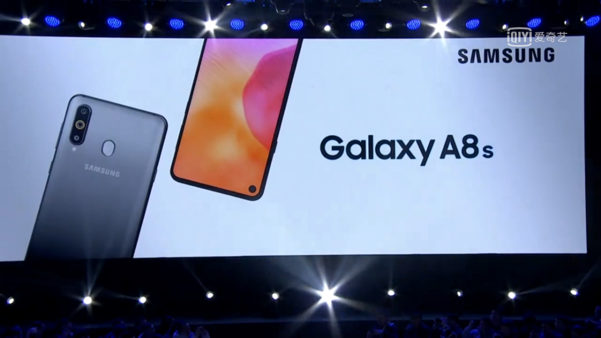 Samsung Galaxy A8s equipped with the Infinity-O with in-display camera and 3 triple rear camera