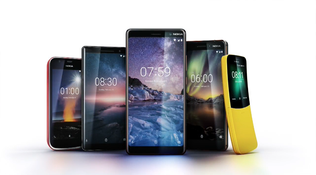 Nokia威猛，一次发布5款新机！从功能机Nokia 8110 4G至曲面屏Nokia 8 Sirocco一次揭晓！