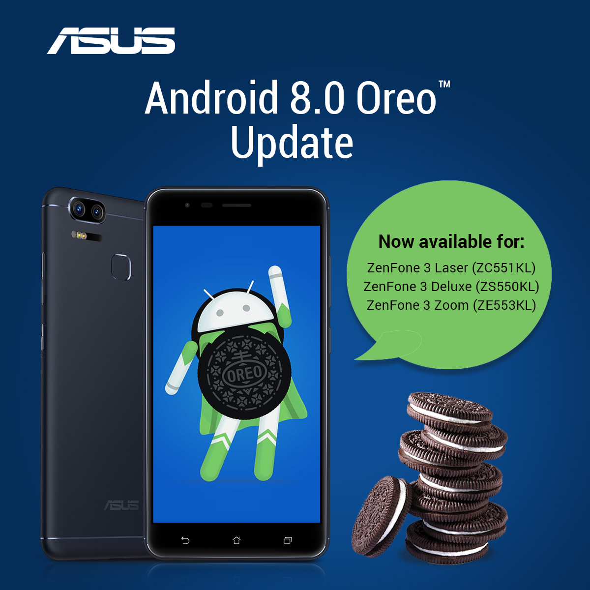 ASUS这次给力！ZenFone 3系列将获得Android 8.0 Oreo更新！