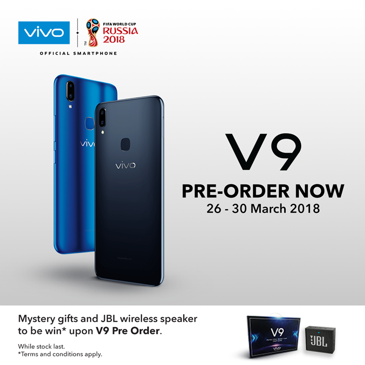 vivo V9详细预购资料出炉！额外6月保固、神秘独家礼包、分期付款配套以及其它更多赠品！