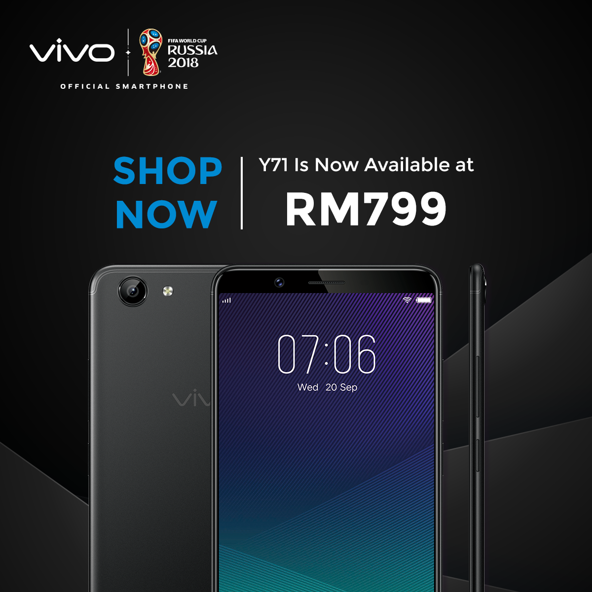 vivo带来全新入门全面屏手机!vivo Y71以5.99寸全面屏 + 3285mAh电池容量，售价仅RM799 ...