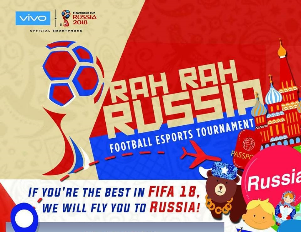 vivo Rah Rah Russia FIFA 电竞比赛，让你有机会赢取RM5000以及前往观赏2018世界杯足球赛！