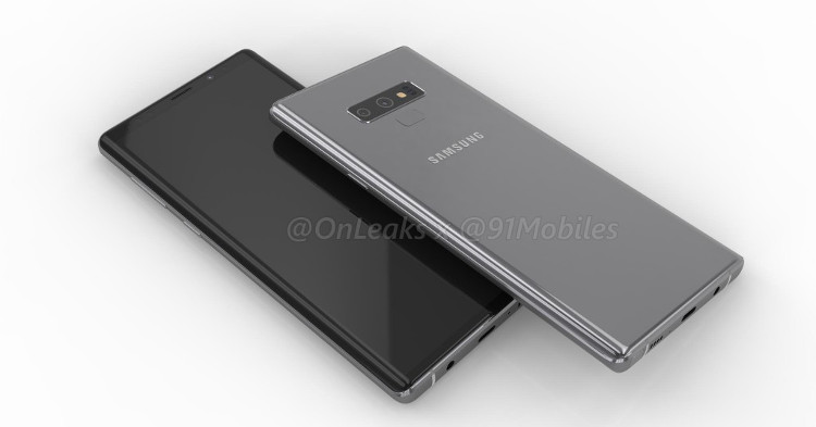Samsung Galaxy Note 9外形曝光：将用回后置指纹辨识，电池容量升至3850mAh！