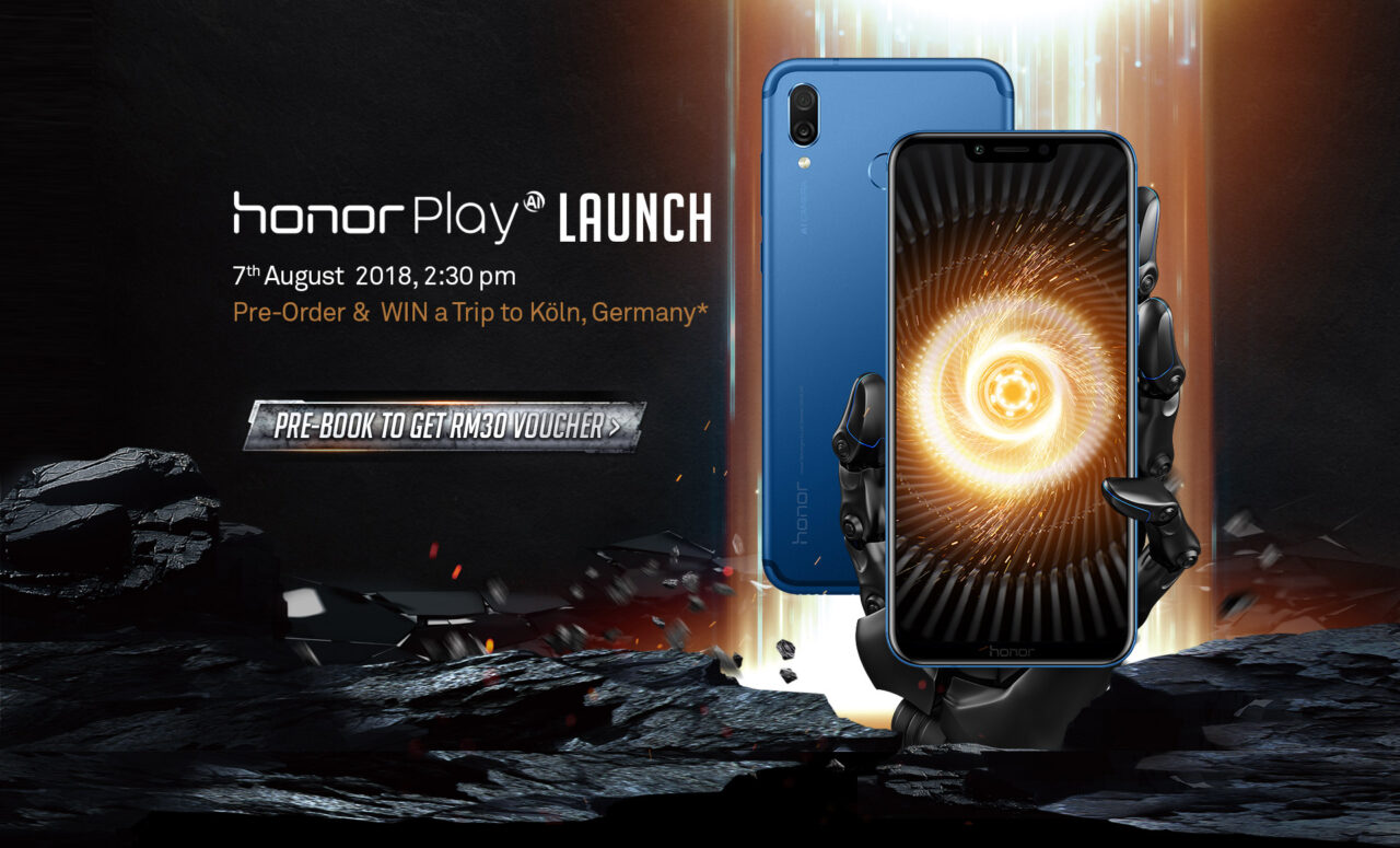 honor Play 8月7日降临！用户预购将获RM30现金兑换券，并有机会赢取前往德国旅游！