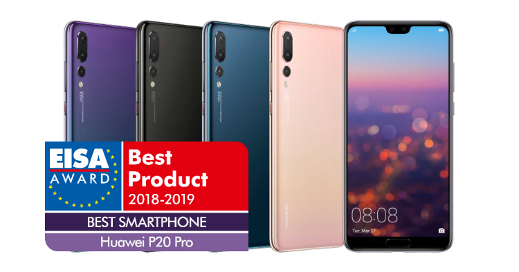 Huawei P20 Pro荣获EISA评为2018 – 2019年最佳智能手机！