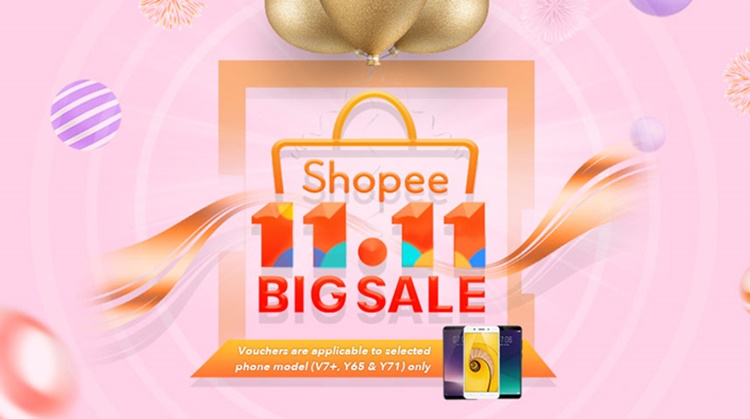 Shopee 11.11  大促销让你享有免费 的vivo Malaysia promo codes！！