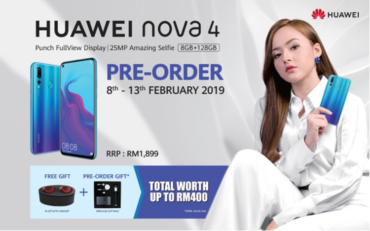 只要预购或购买Huawei nova 4！用户将可享有高达RM1000的优惠！