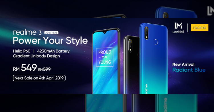 Realme 3将在4月9日开卖！优惠价RM549！