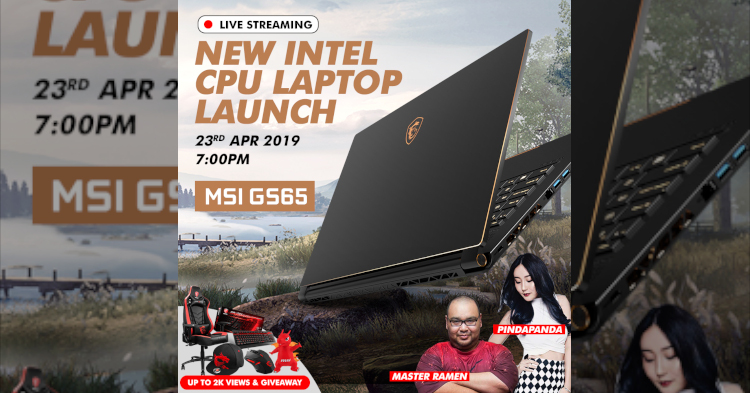 留守今晚MSI 最新笔电发布会，就有机会赢取总值RM8000的奖品！