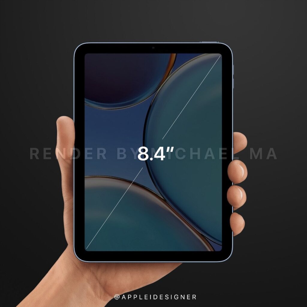 21年最便宜ipad Ipad Mini 6渲染图曝光 5种配色 A14 Bionic 侧边指纹解锁 售约rm1637 Technave 中文版