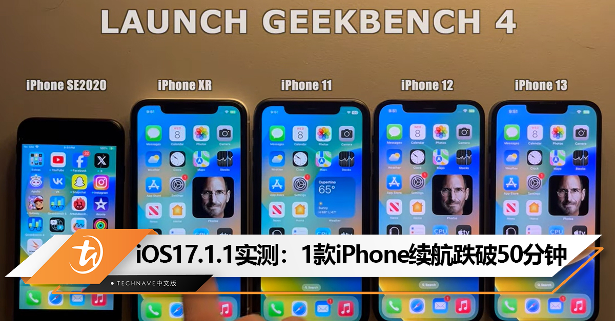 旧iPhone升级请三思！iOS17.1.1续航实测：4款续航变差，最高衰退52分钟！