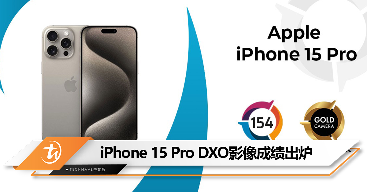 与Pro Max同分！ iPhone 15 Pro DXOMARK影像成绩出炉！总分154，位列第2名！
