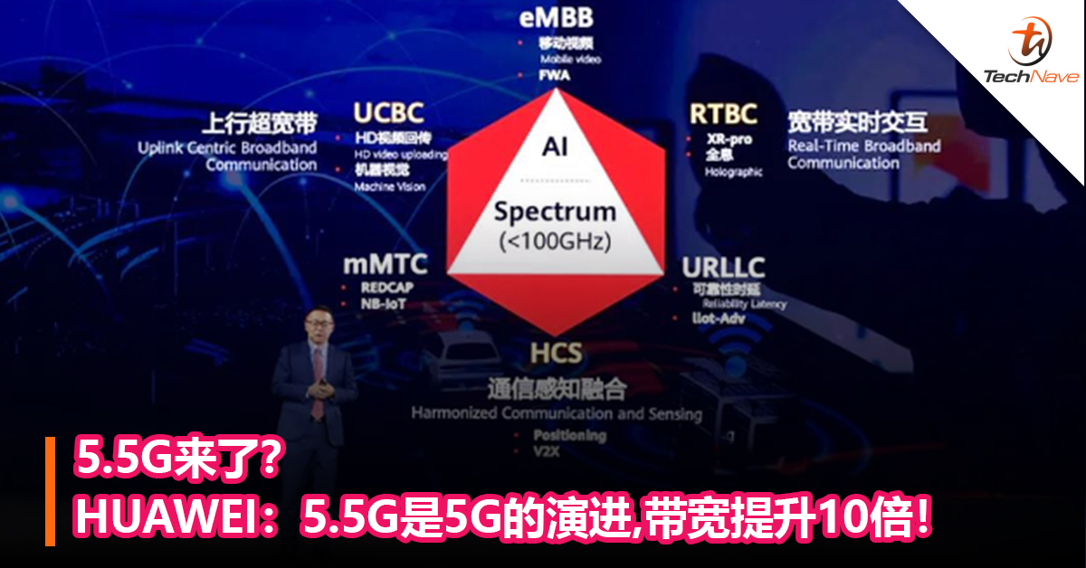 5.5G来了？HUAWEI：5.5G是 5G的演进，带宽提升10倍！