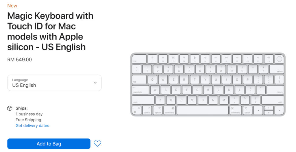 可单独购买！Apple推出含Touch ID 的Magic Keyboard及其他配件！售价 