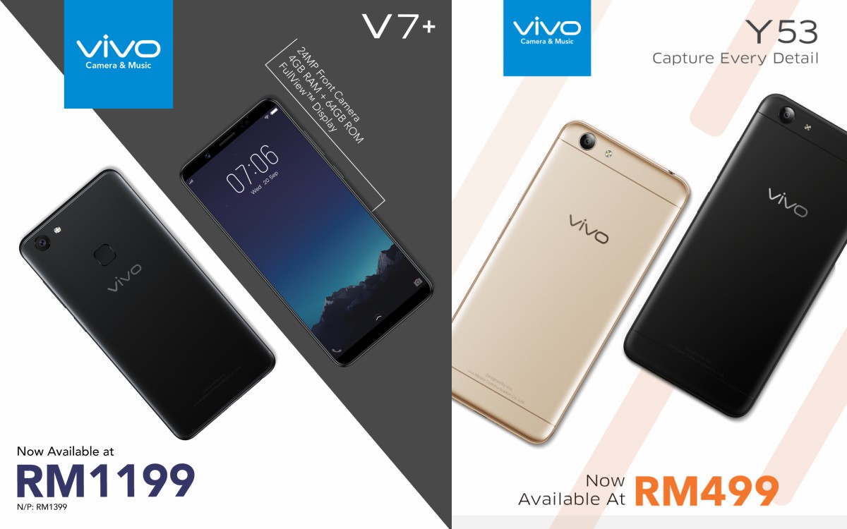 vivo元宵促销活动2月27日起！以RM1199购买vivo V7+！