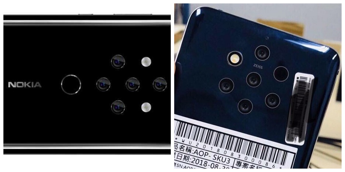 Nokia 9渲染图曝光！5x镜头 + 屏幕指纹识别！