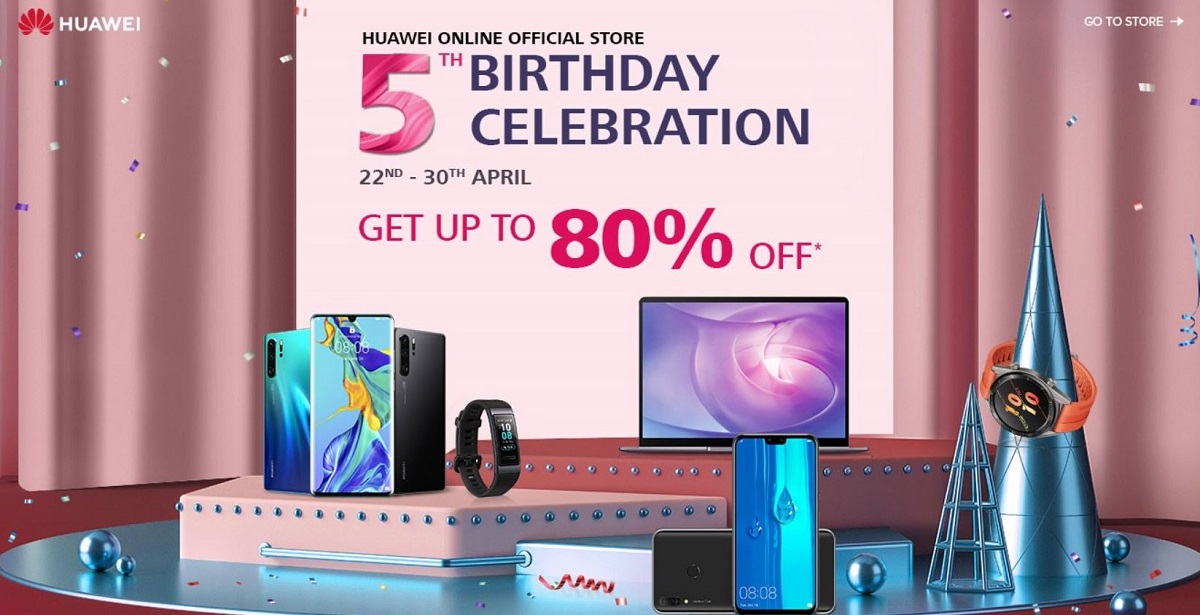 Huawei 官方网店5周年6大优惠！只需RM50就买到10000mAh 超级快充充电宝！