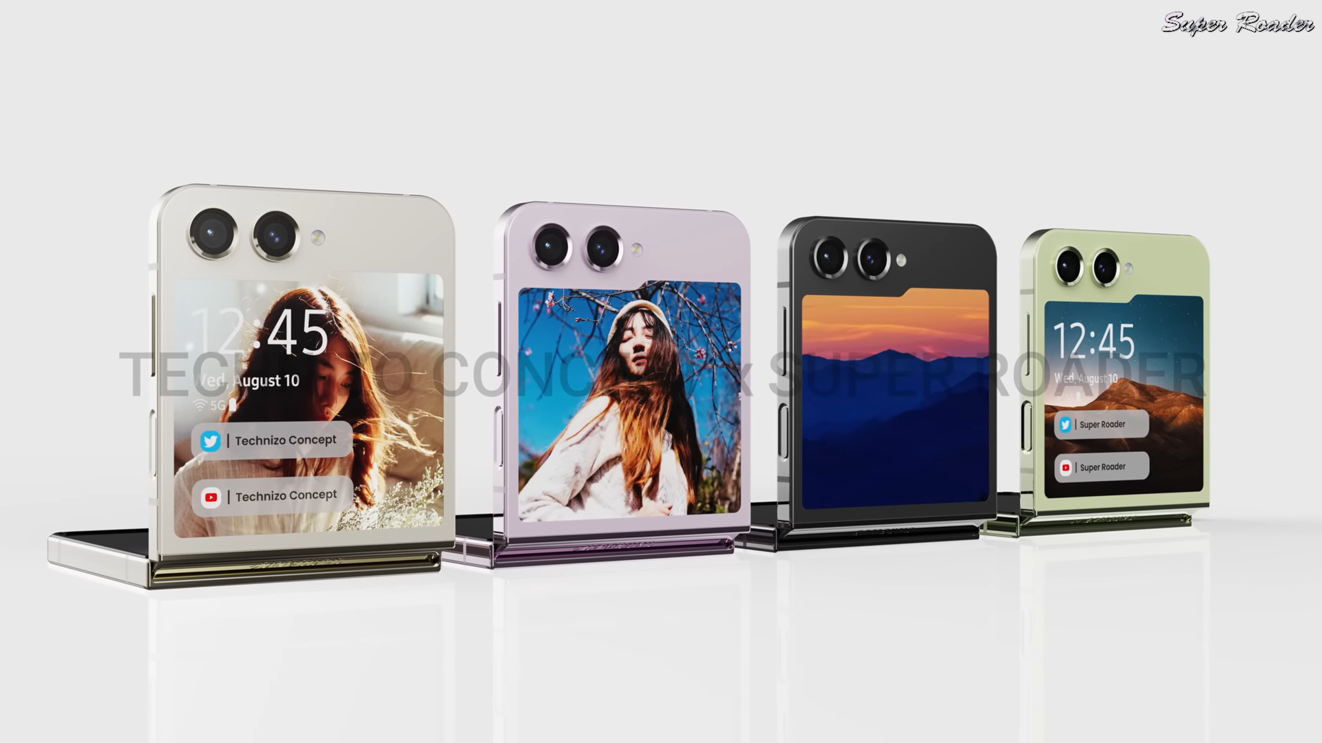 Samsung Galaxy Z Flip5 新一批渲染图：双摄相机+更大尺寸的副屏