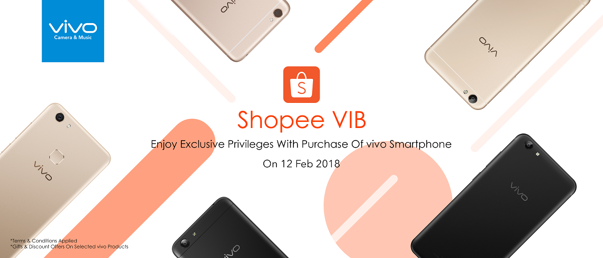 Shopee VIB一日限定活动，购买vivo手机最低从RM555起！