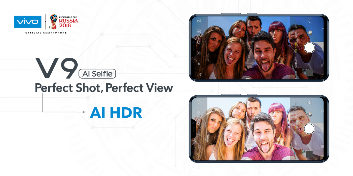 vivo V9升级版HDR拍照模式，让照片色彩更明晰鲜艳！