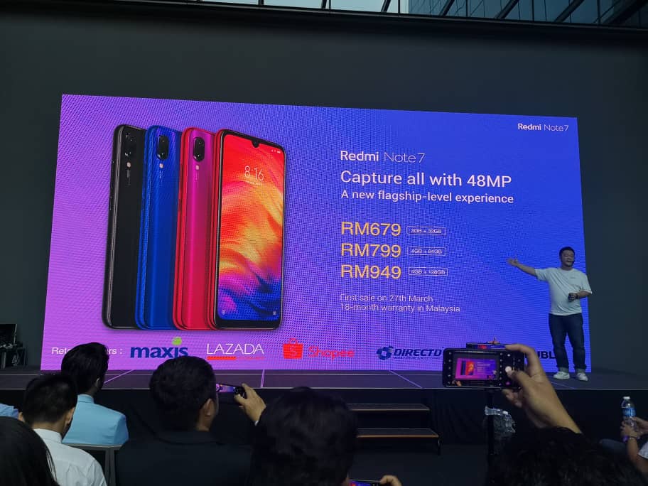 Redmi Note 7正式在大马发布！后置48MP摄像头+4000mAh！售价从RM679起！