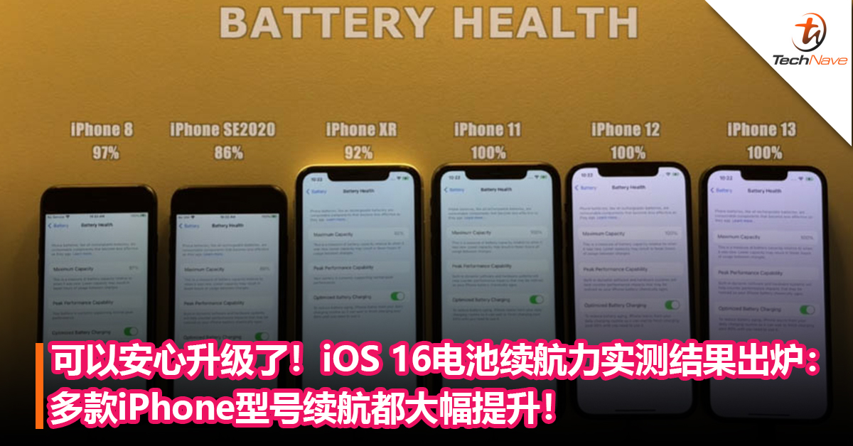 可以安心升级了！iOS 16电池续航力实测结果出炉：多款iPhone型号续航都大幅提升！