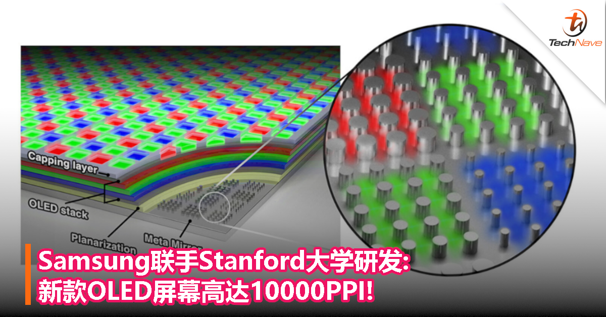 Samsung联手Stanford大学研发:新款OLED屏幕高达10000PPI!