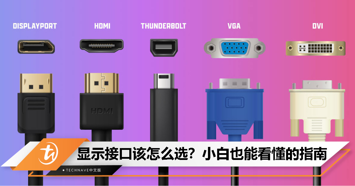 显示接口该怎么选？小白也能看懂的指南