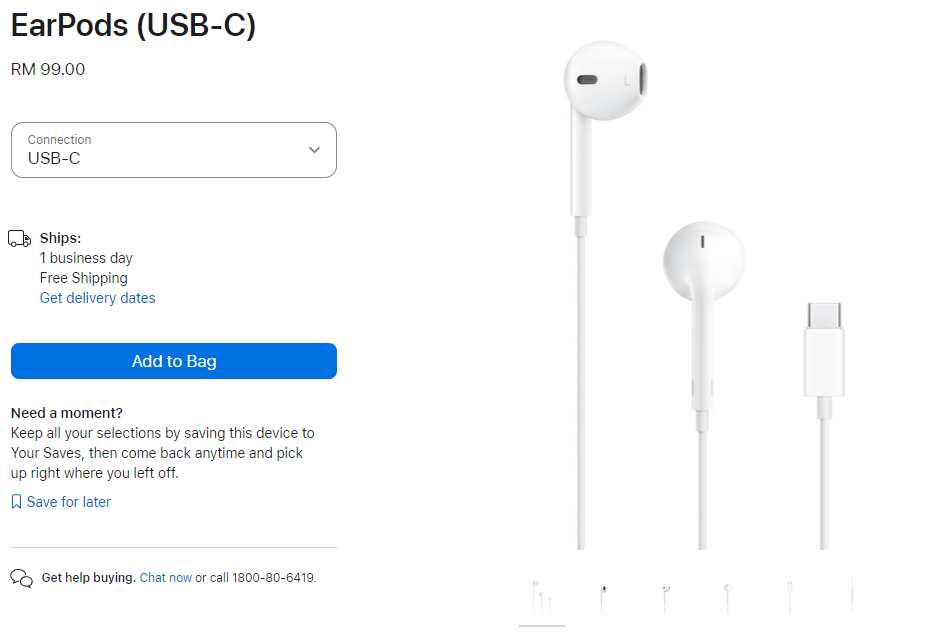 AirPods Pro 2/EarPods 更新USB-C 接口：售价RM1099 / RM99 - TechNave