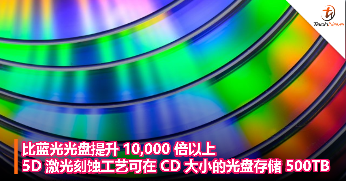 比蓝光光盘提升 10,000 倍以上！研究者开发出 5D 激光刻蚀工艺，CD 大小的光盘可存储 500TB！